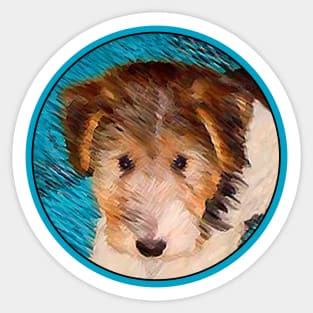 Wire Fox Terrier Puppy Sticker